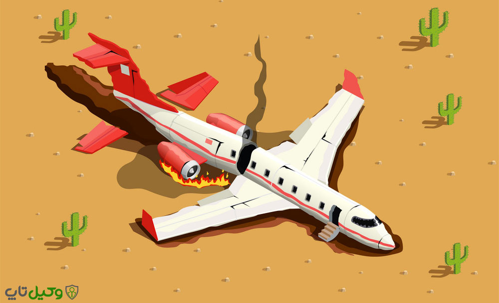 عکس کارتونی سقوط هواپیما